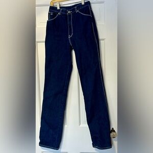 VINTAGE Nwot Gloria Vanderbilt Murjani Dark Blue Bootcut Jeans 9 junior’s women